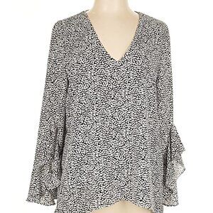 Vince Camuto Black and White Tunic Blouse Size Small